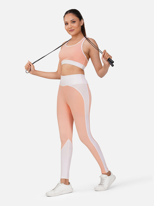 Power Flow Bra & Tight Co-Ord Set- Blossom