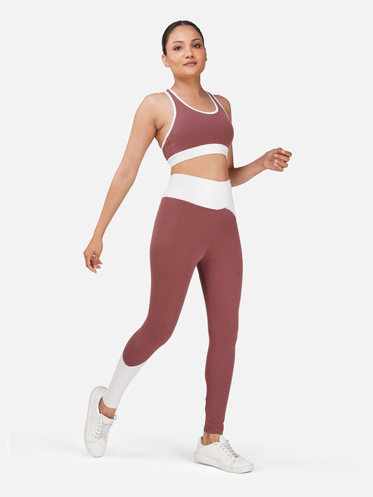 Power Flow Sports Bra - Burlwood