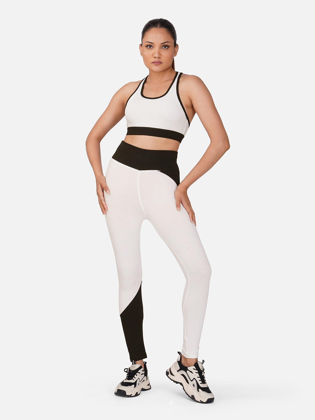Power Flow Bra & Tight Co-Ord Set-Burlwood