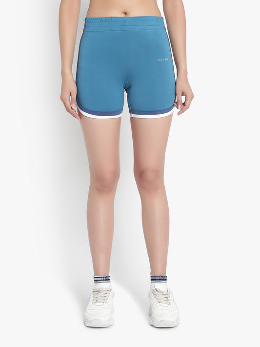 Curve Love Retro Shorts - Blue