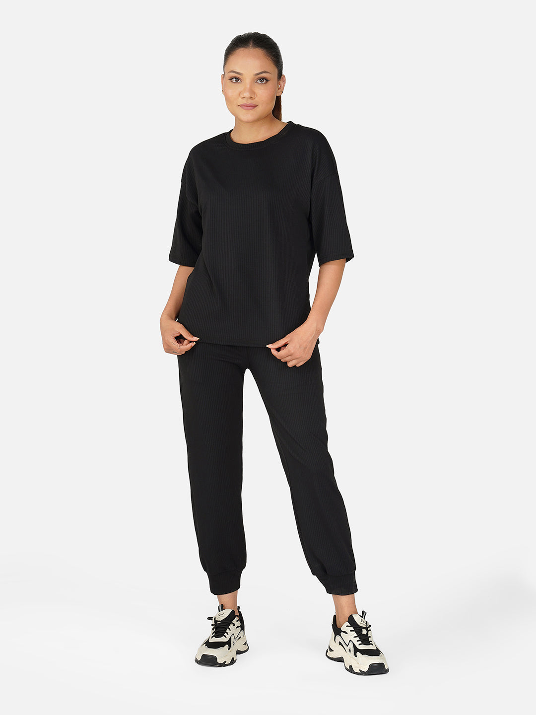 Cloud Comfort Oversized Tee & Jogger Co-Ord Set-Bluestone