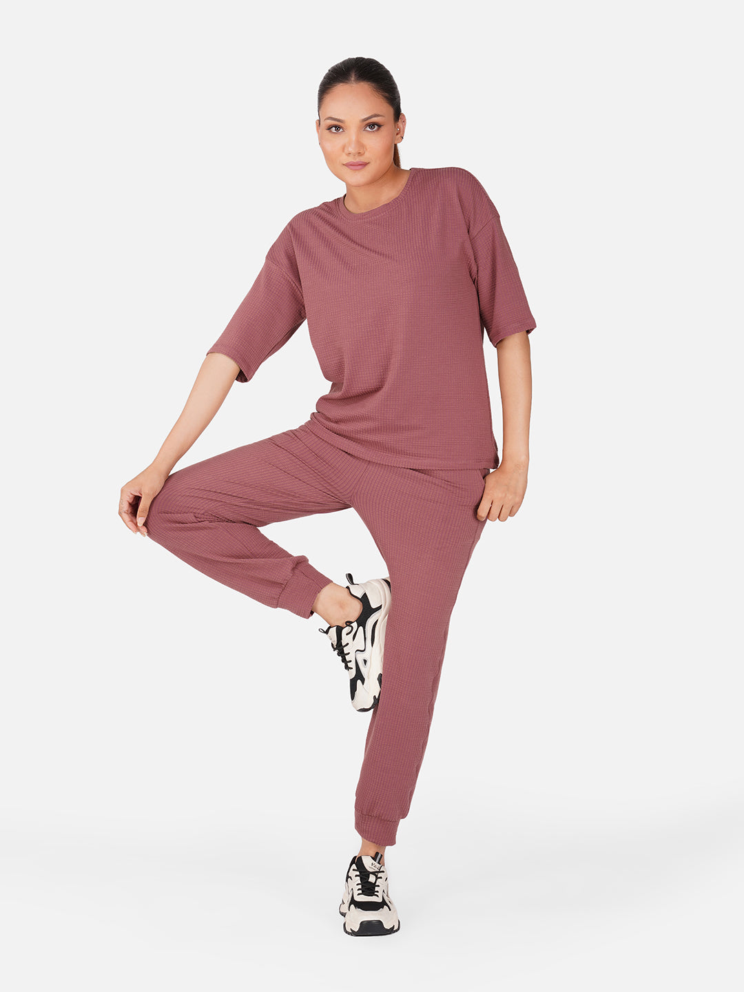 Cloud Comfort Oversized Tee & Jogger Co-Ord Set-Bluestone
