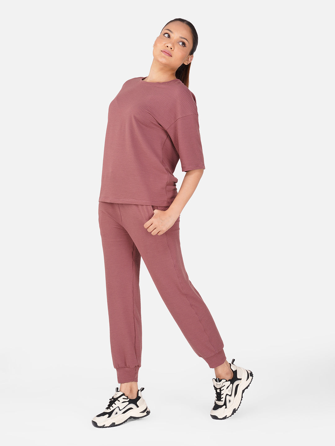 Cloud Comfort Oversized Tee & Jogger Co-Ord Set-Bluestone