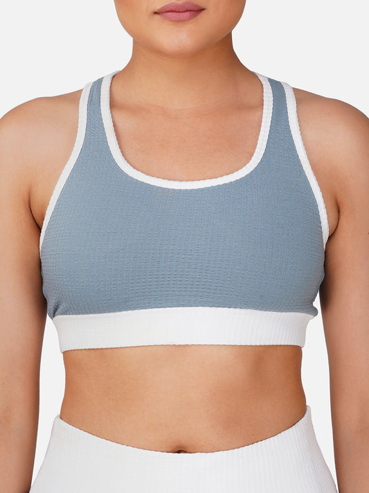 Power Flow Sports Bra - Blue Stone