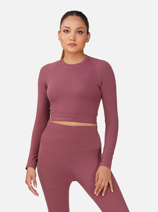 Sculpt Flex Seamless Crop Top -Burlwood