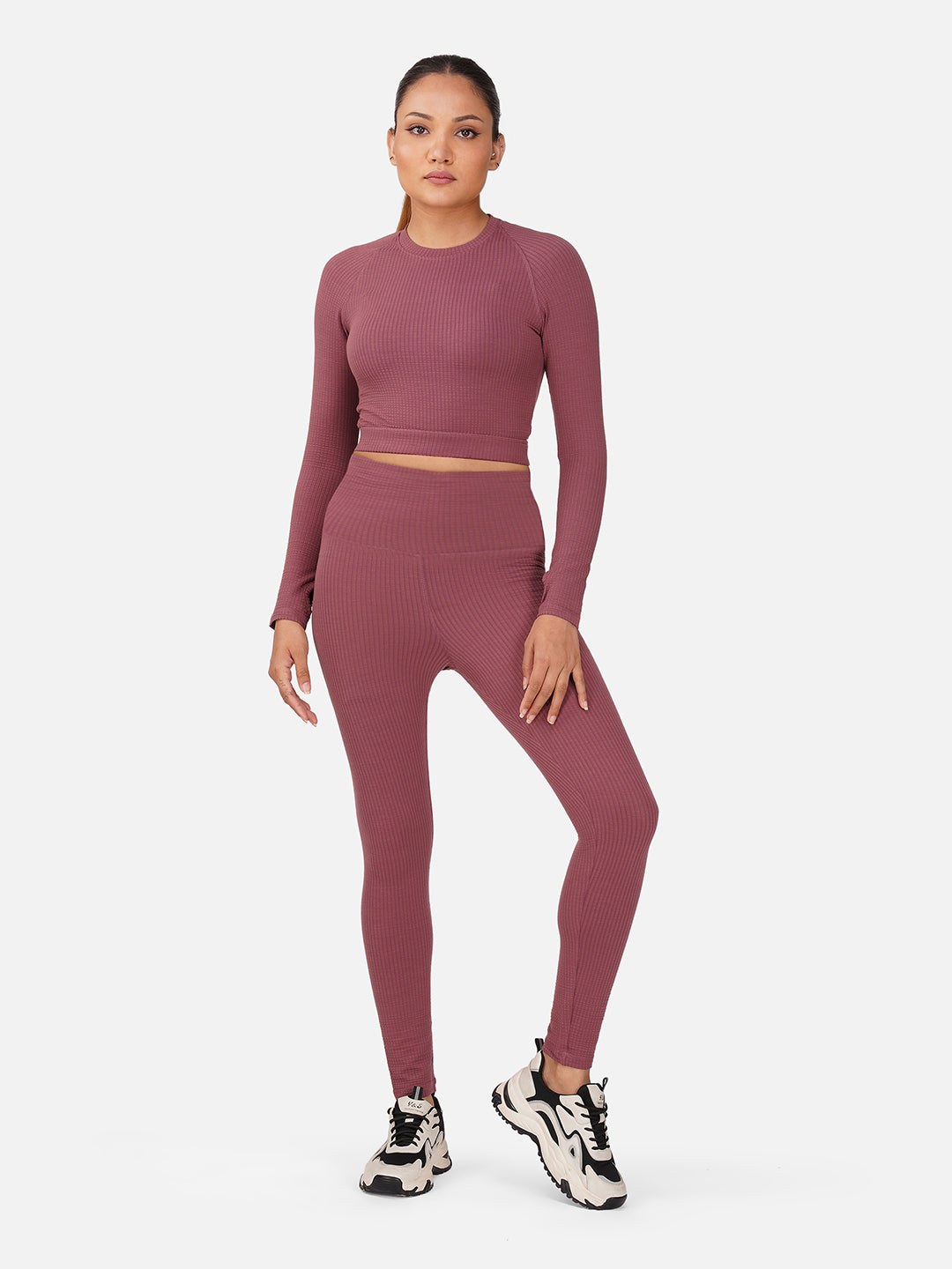 Sculpt Flex Seamless Top & Tight Co-Ord Set-White
