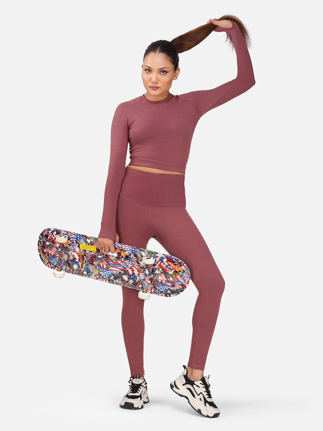 Sculpt Flex Seamless Top & Tight Co-Ord Set-White