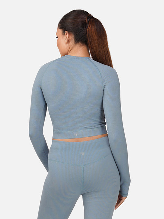 Sculpt Flex Seamless Crop Top - Bluestone