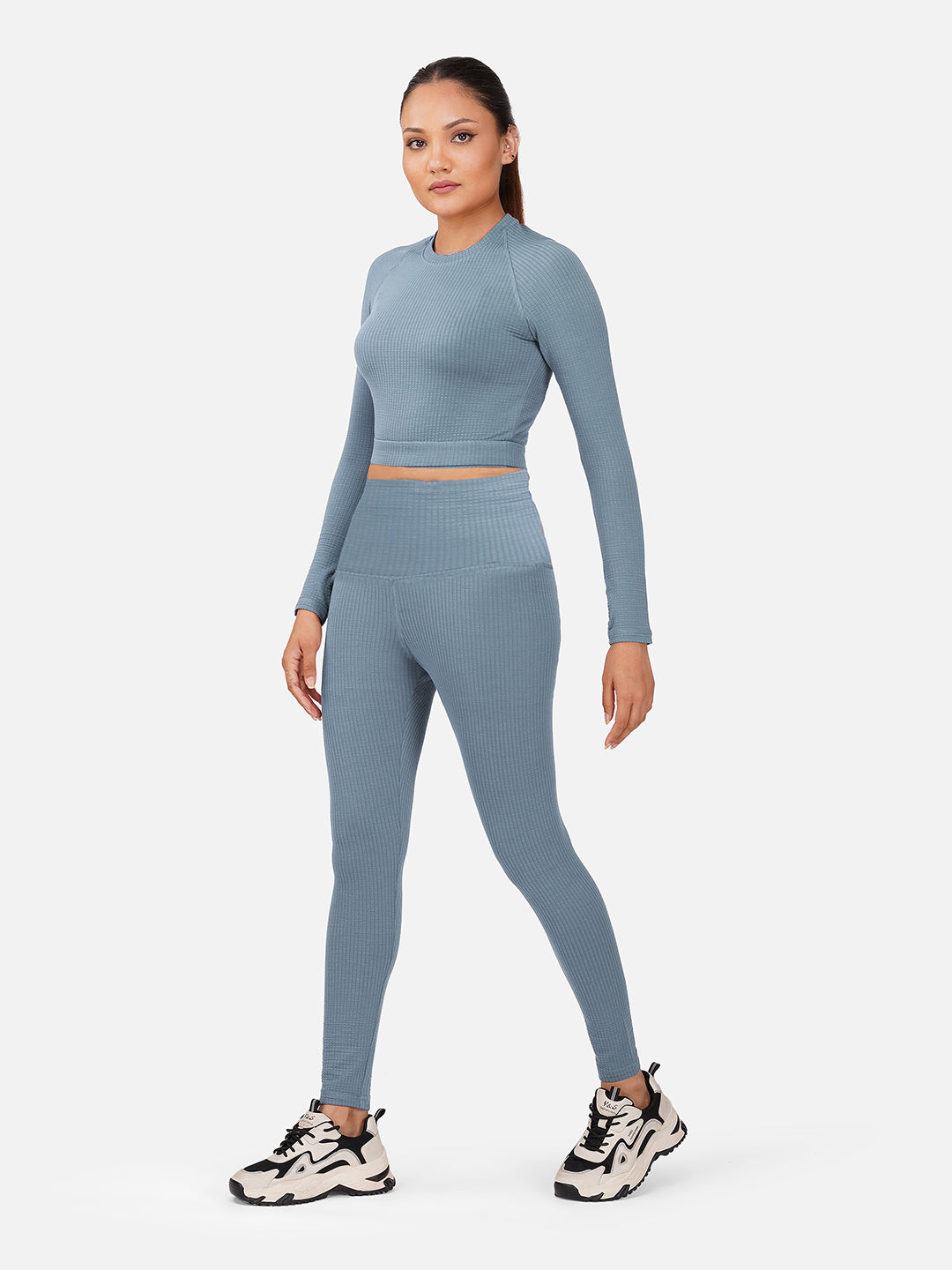 Sculpt Flex Seamless Top & Tight Co-Ord Set-White