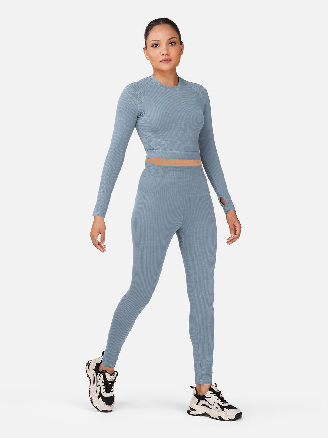 Sculpt Flex Seamless Top & Tight Co-Ord Set-White