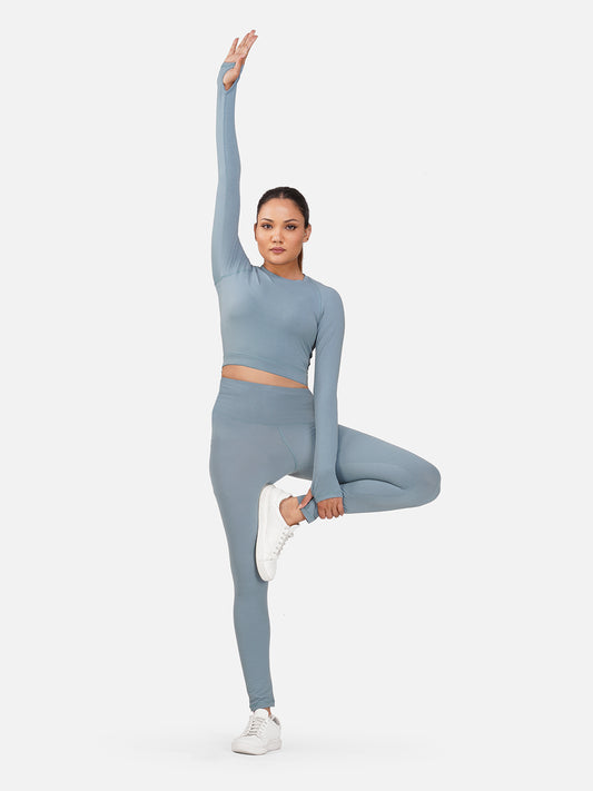 Sculpt Flex Seamless Top & Tight Co-Ord Set-Bluestone