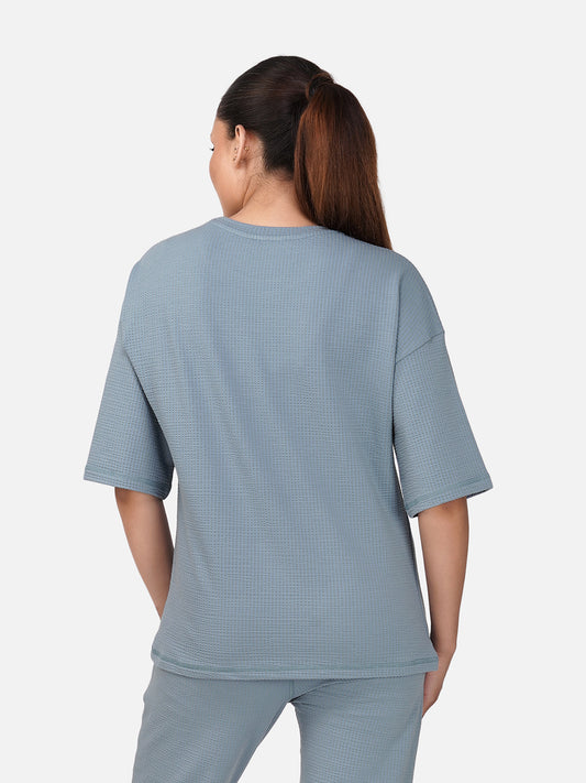 Cloud Comfort Oversized Tee - Bluestone