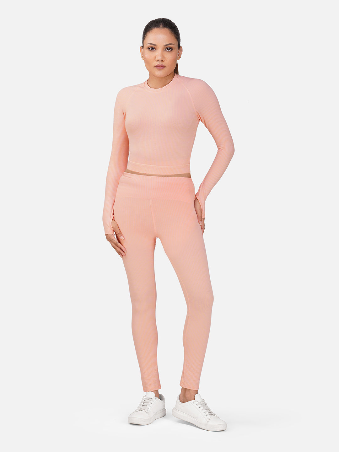 Sculpt Flex Seamless Top & Tight Co-Ord Set-White