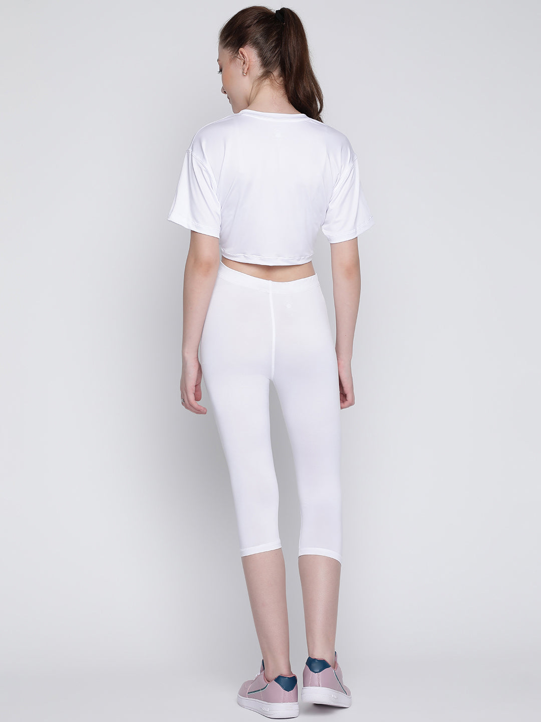 Flow Fit Adapt Tights & Crop Top Set For Women - White