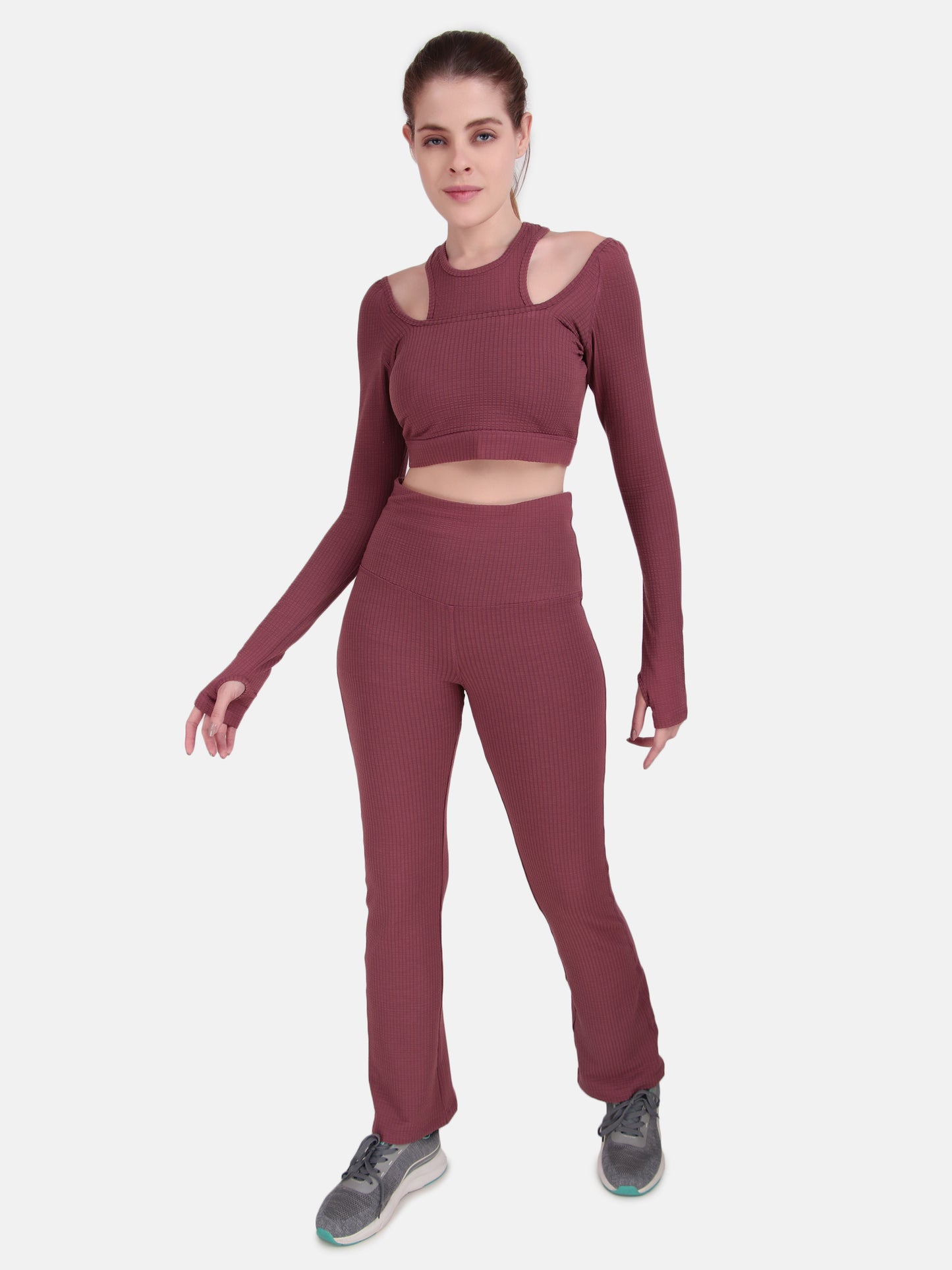 Power Move Top & Pant Co-Ord Set- Bluestone