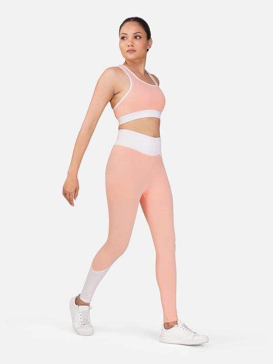 Power Flow Sports Bra with Tights Set