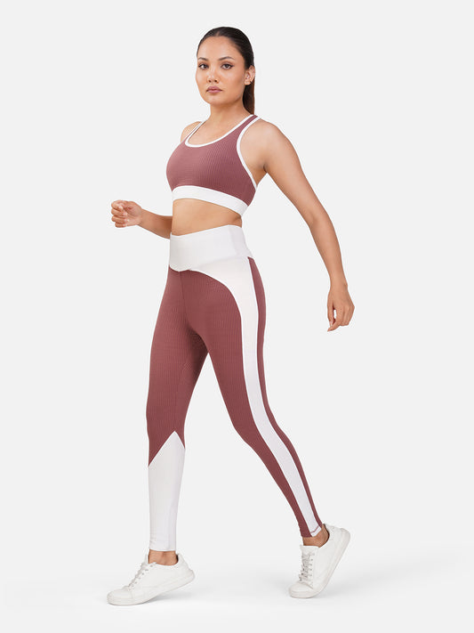 Power Flow Sports Bra with Tights Set