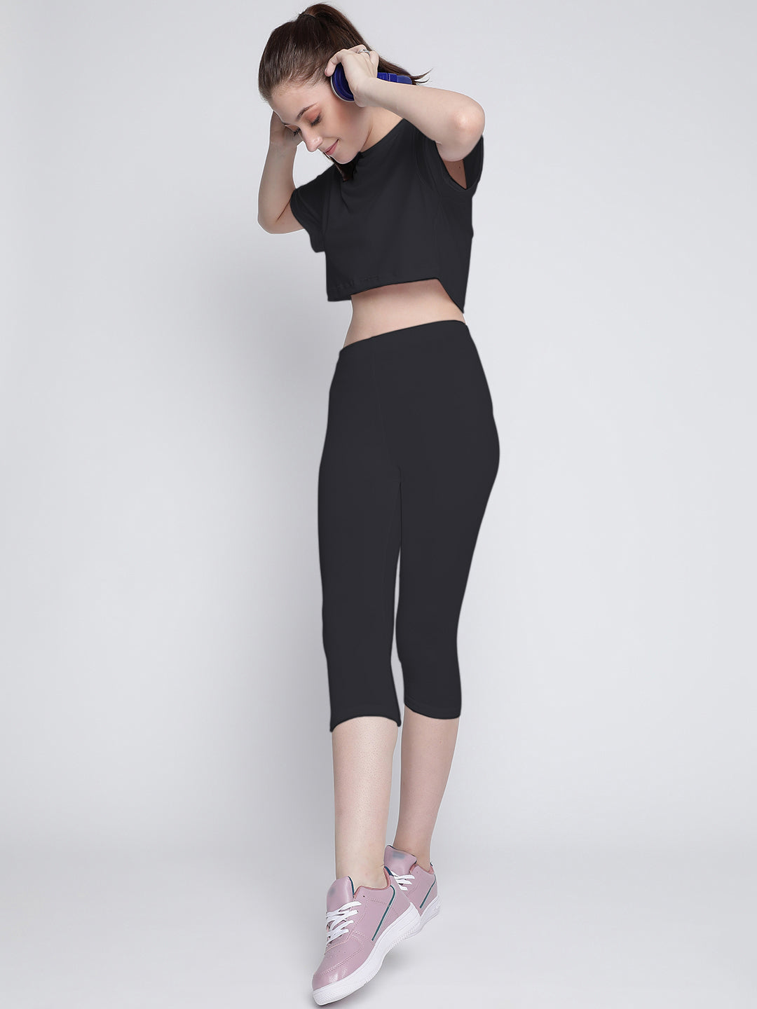 Flow Fit Adapt Tights & Crop Top Set For Women - White