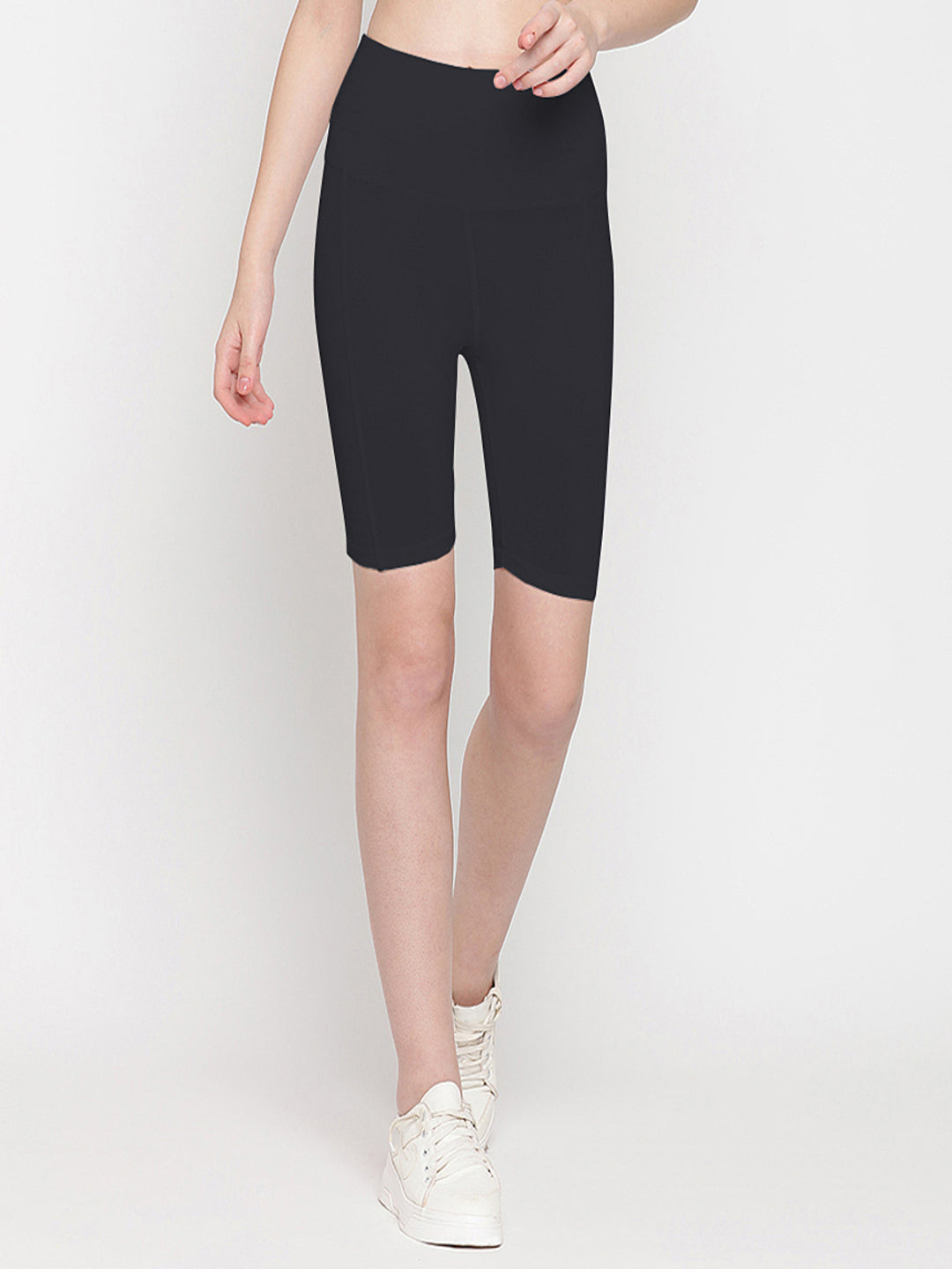 Long Line Shorts Super High Rise 8 - Black