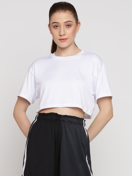 Flow Fit Crop Top - White