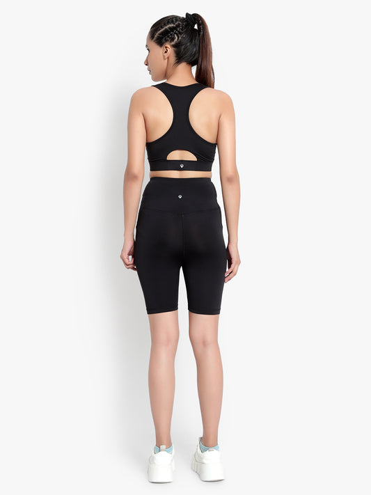 Easy Breezy Sports Bra & Short Set - Black