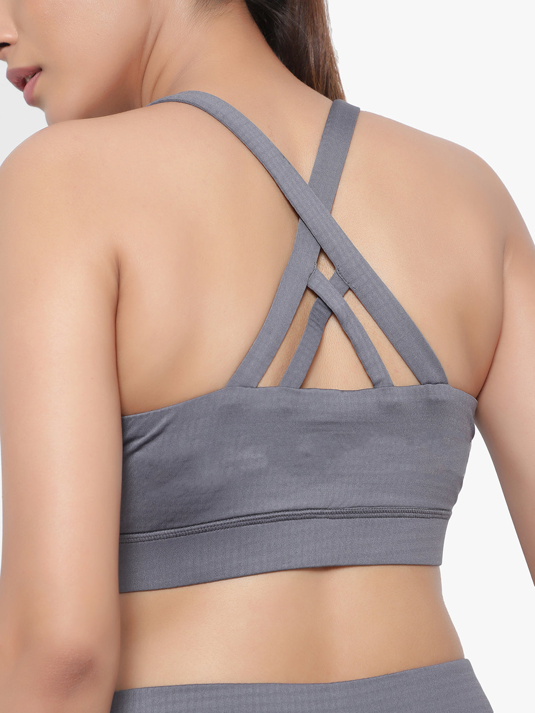 Mirage Tights & Sports Bra Set - Light Grey