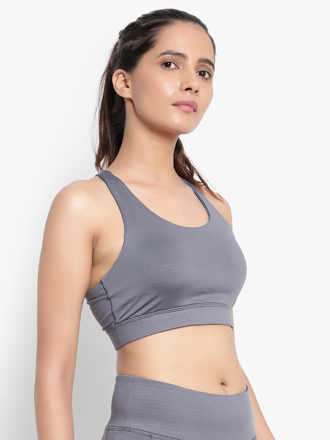 Mirage Tights & Sports Bra Set - Light Grey
