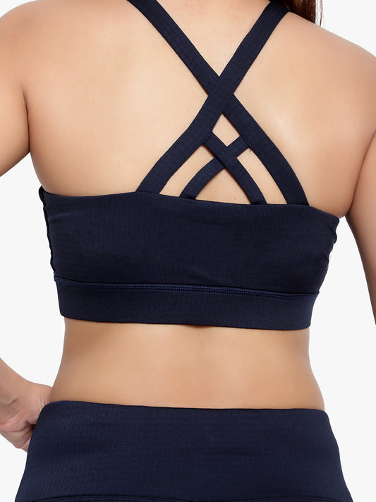 Mirage Sports Bra - Navy Blue