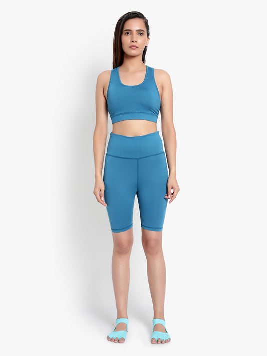 Easy Breezy Sports Bra & Short Set - Bluebird