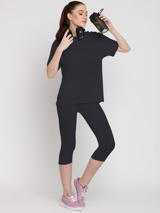 Adapt Tights 18 & Tee Set -  Black