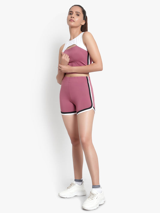 Curve Love Shorts & Cutout Top - Tulipwood