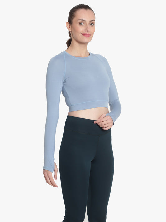Vision Long Sleeve Tank Top - Dusk Blue