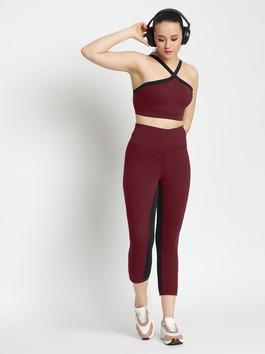 Radiant Bra & Leggings Co-Ord Set 23" - Maroon