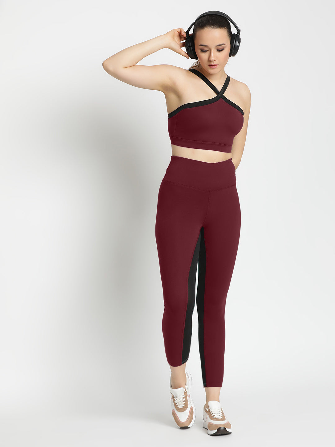 Radiant Bra & Leggings Co-Ord Set 25" - Maroon