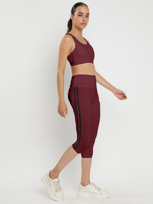 Synergy Bra & Tights Co-Ord Set 21"- Maroon