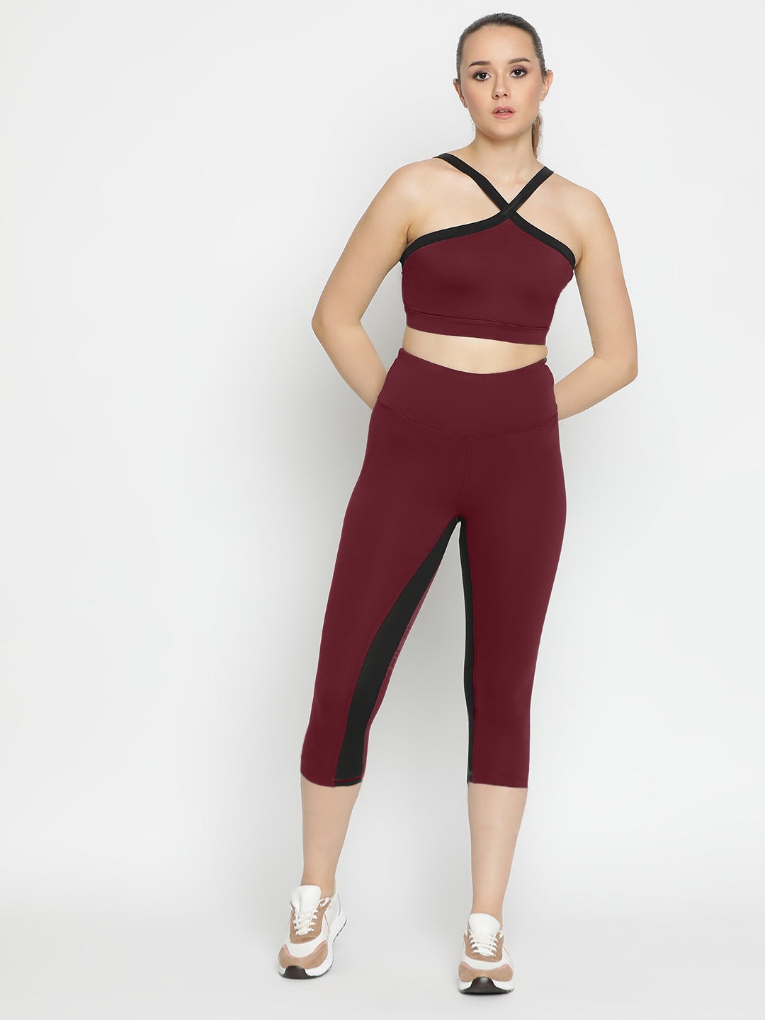 Radiant Bra & Leggings Co-Ord Set 18" - Maroon