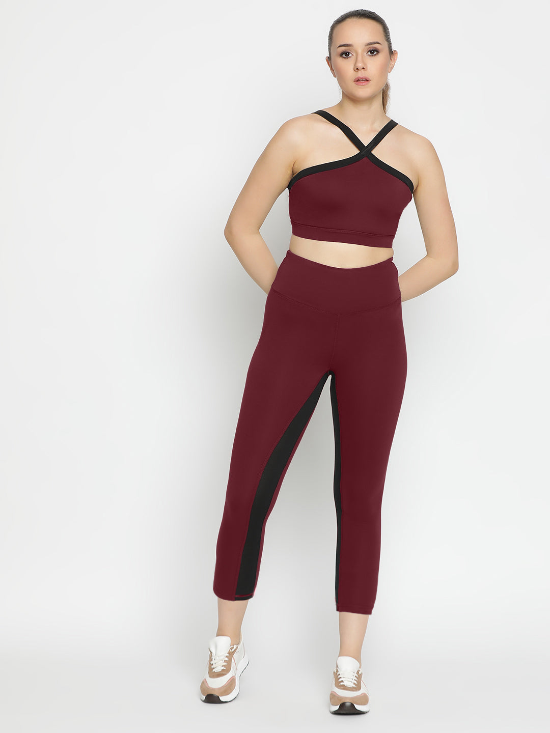 Radiant Bra & Leggings Co-Ord Set 23" - Maroon