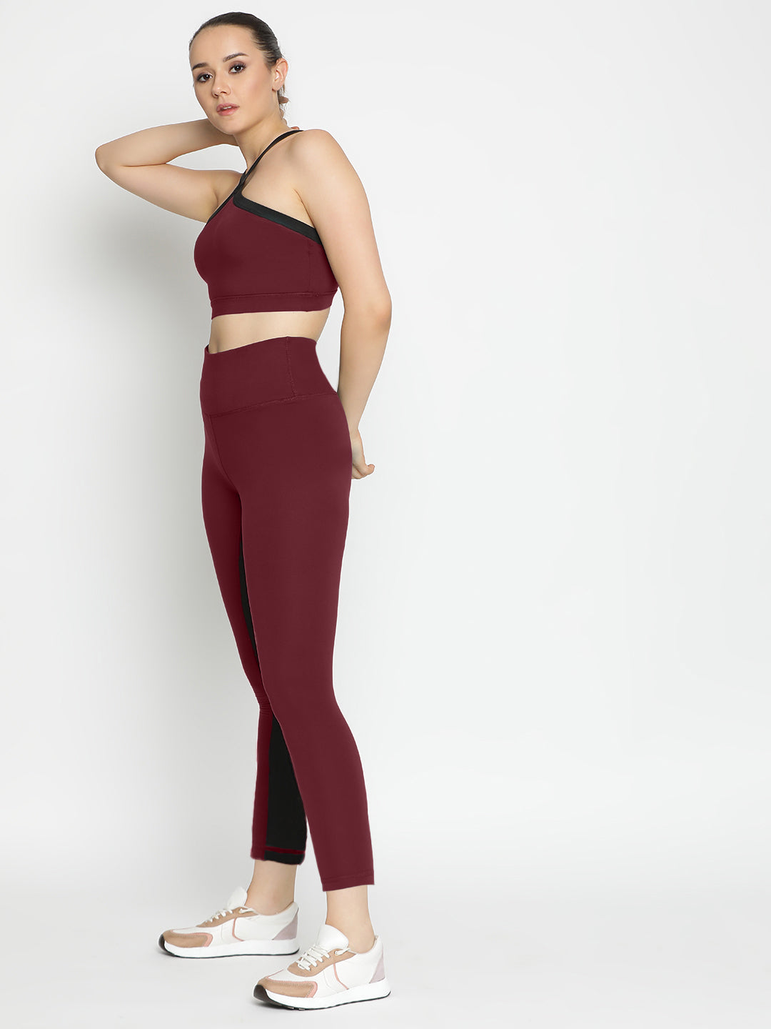 Radiant Bra & Leggings Co-Ord Set 25" - Maroon