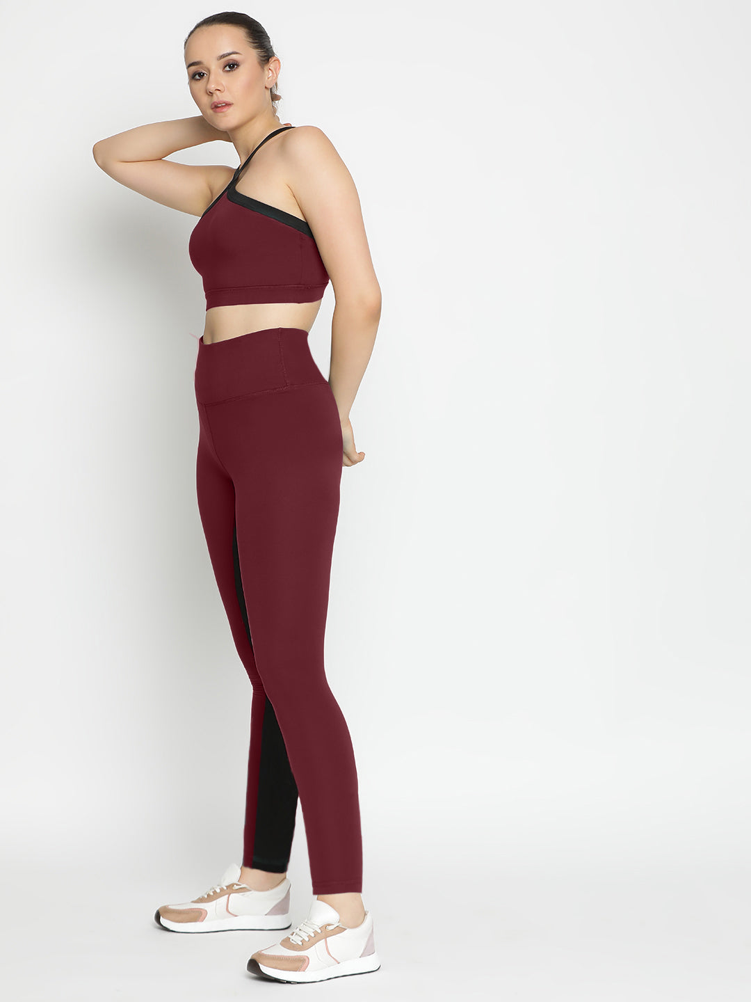 Radiant Bra & Leggings Co-Ord Set 27" - Maroon