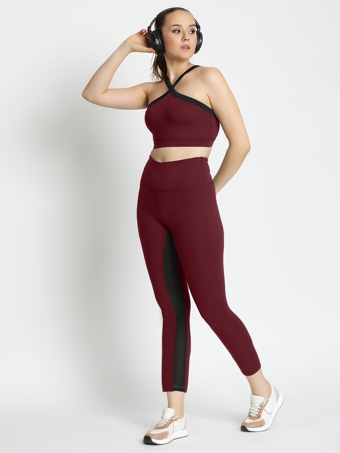 Radiant Bra & Leggings Co-Ord Set 25" - Maroon