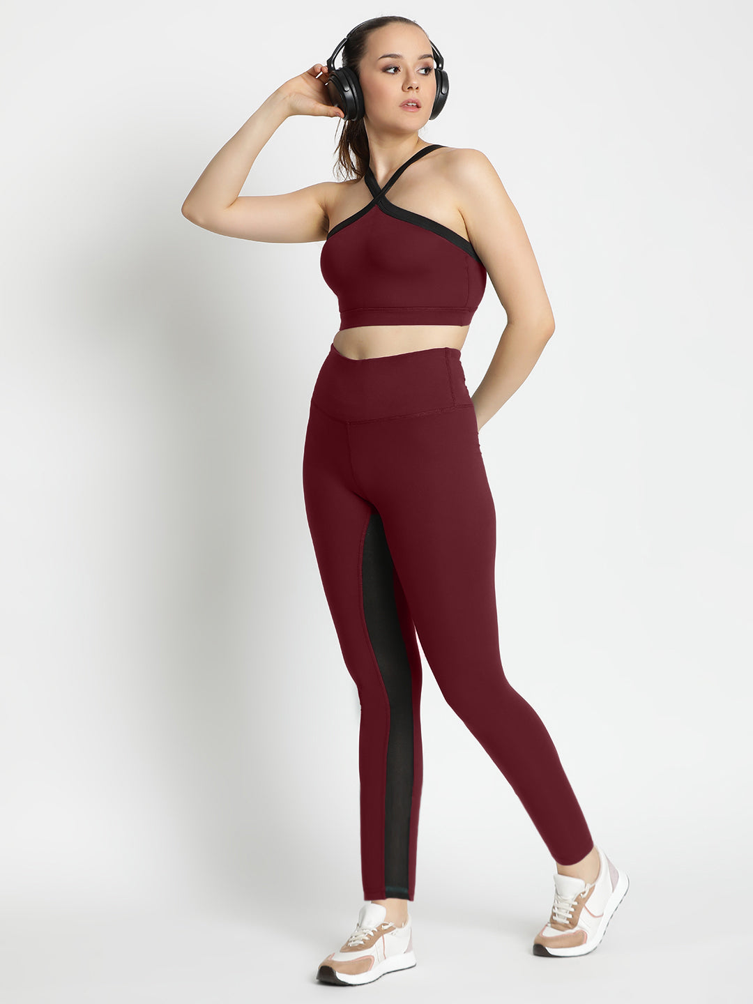 Radiant Bra & Leggings Co-Ord Set 27" - Maroon