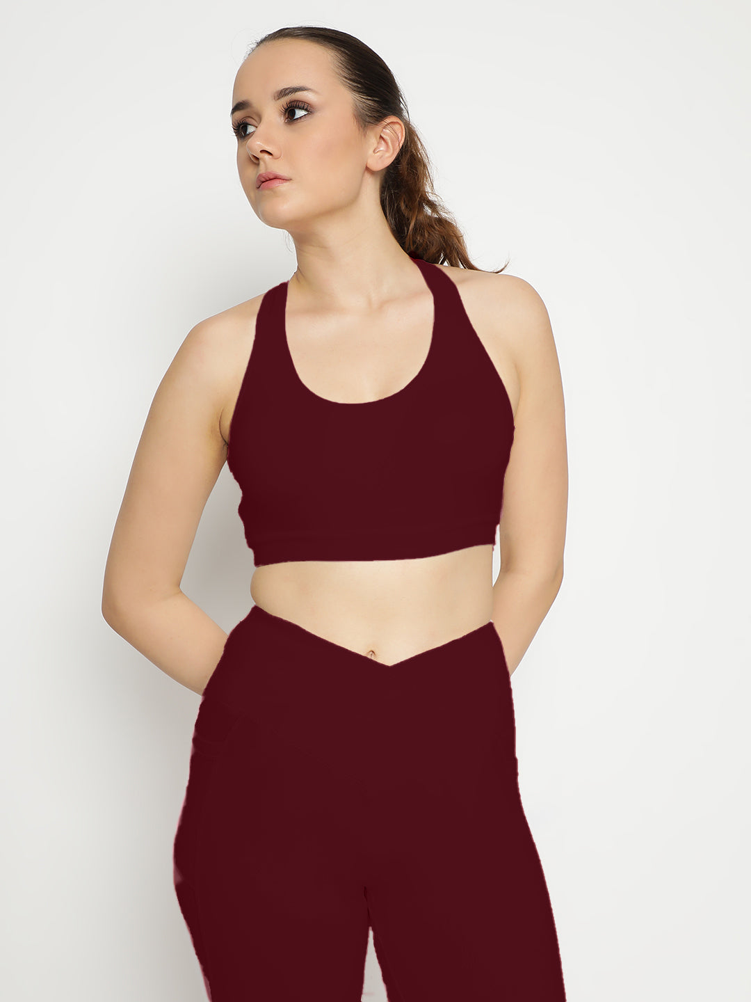 Empower Bra & Shorts Co-Ord Set- Maroon