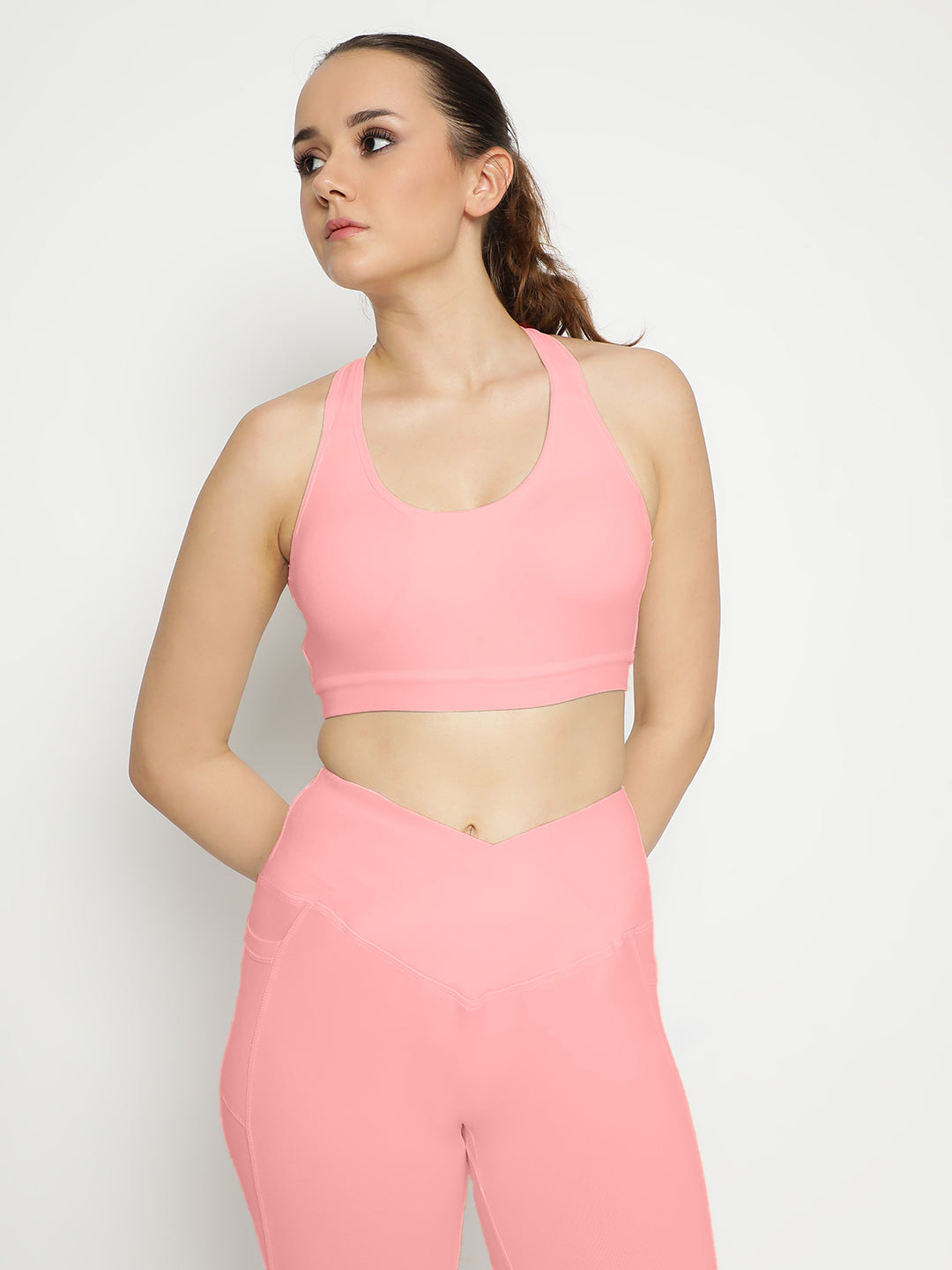 Empower Bra & Shorts Co-Ord Set- Peach