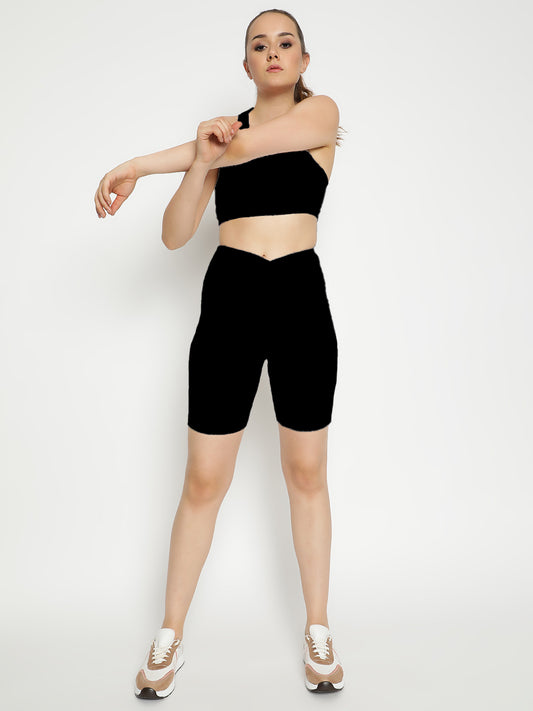 Empower Bra & Shorts Co-Ord Set- Black