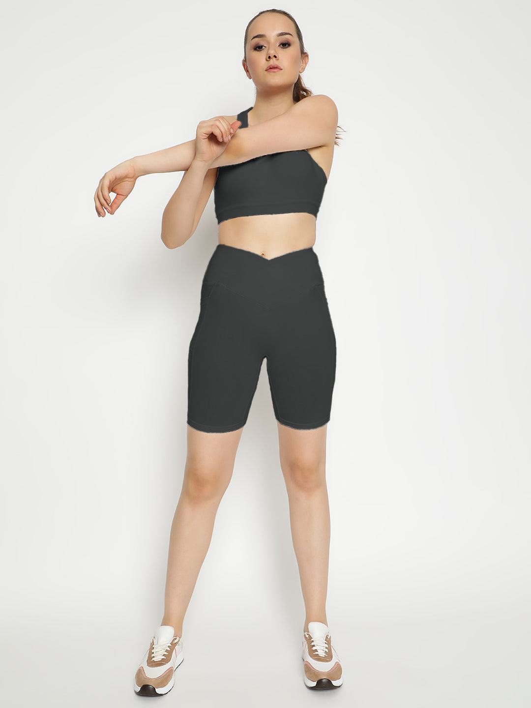 Empower Bra & Shorts Co-Ord Set- Graphite