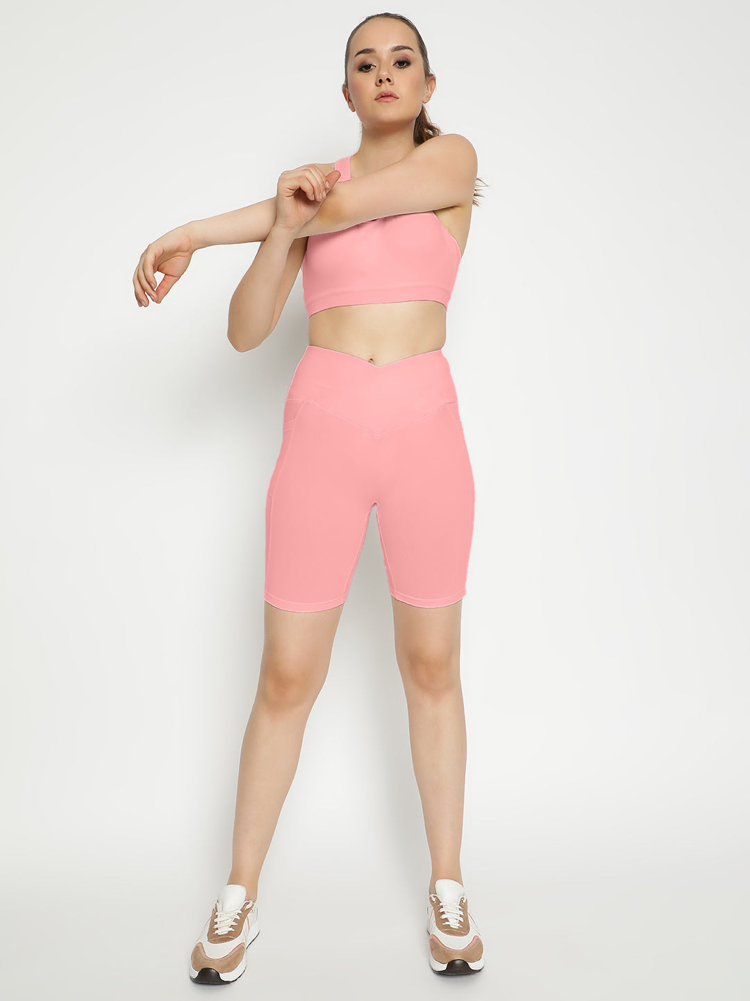 Empower Bra & Shorts Co-Ord Set- Peach