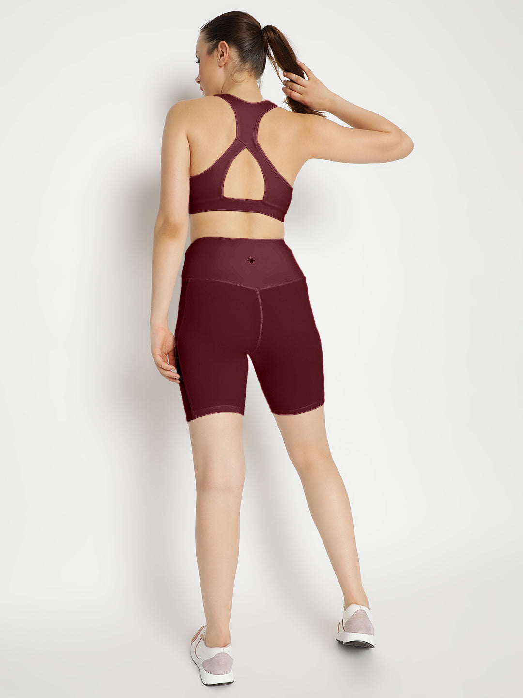 Empower Bra & Shorts Co-Ord Set- Maroon