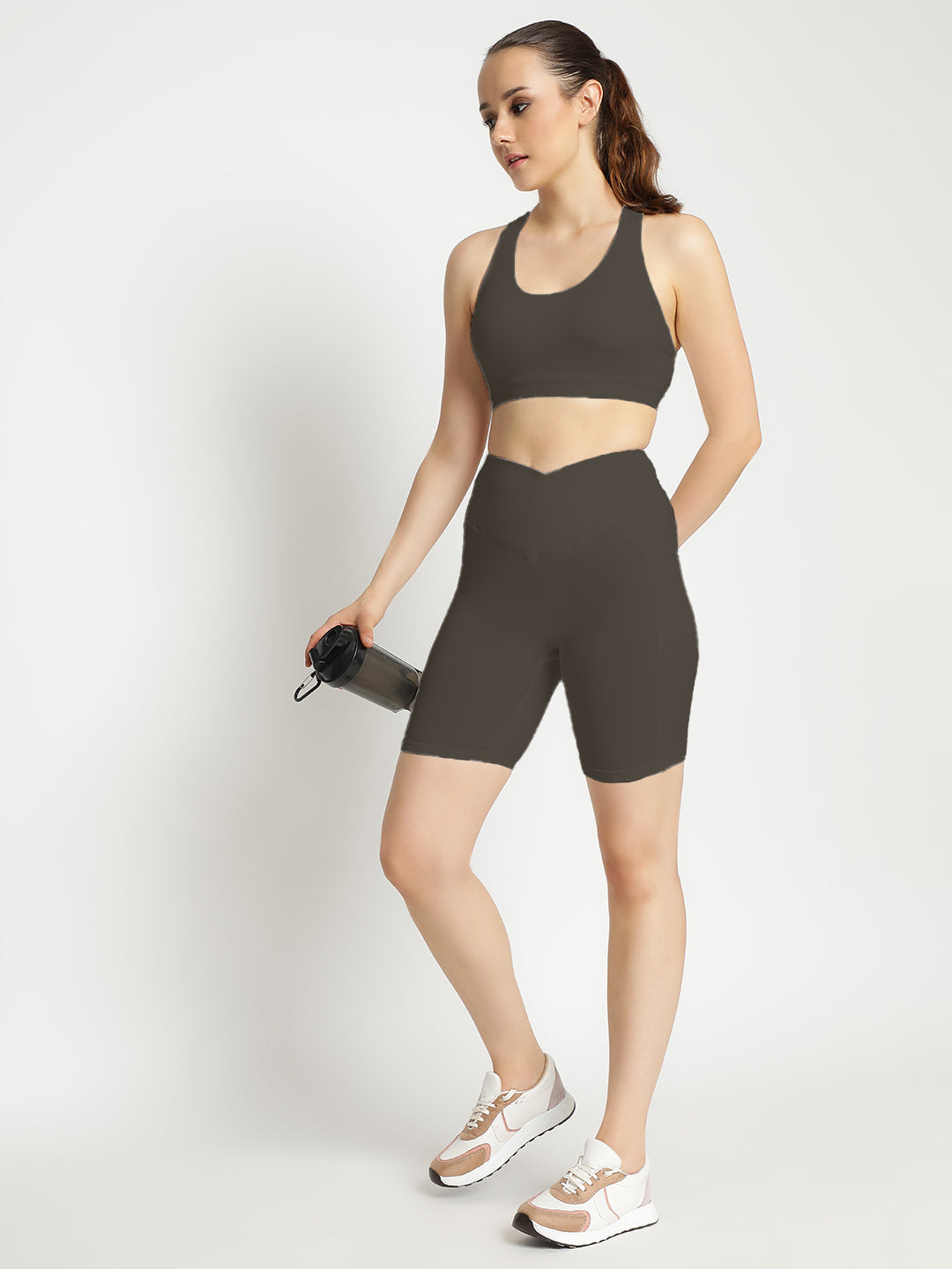 Empower Bra & Shorts Co-Ord Set- Graphite