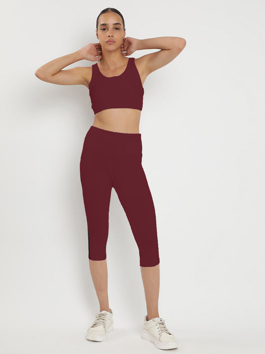 Synergy Bra & Tights Co-Ord Set 18"- Maroon