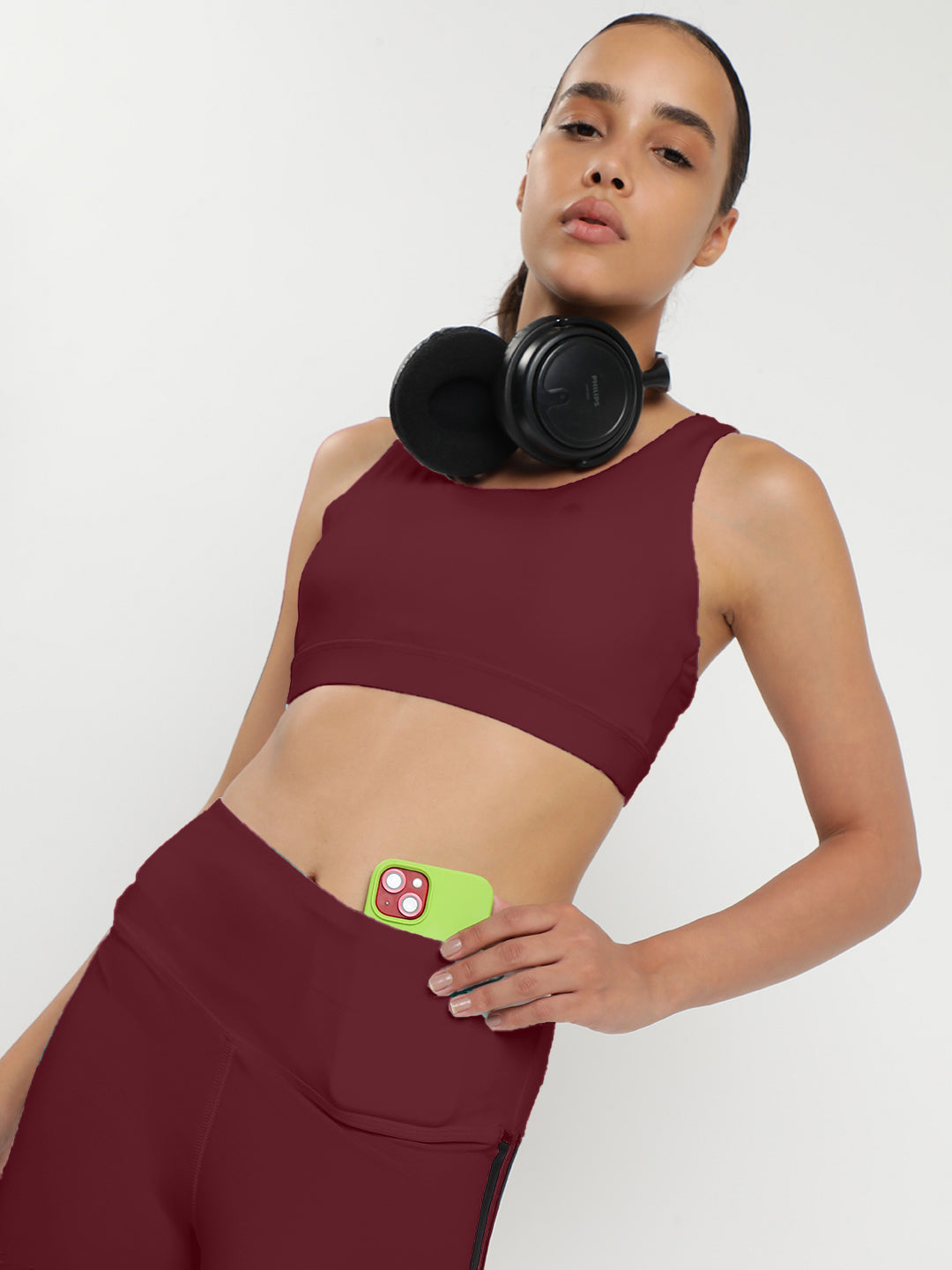 Synergy Bra & Tights Co-Ord Set 21"- Maroon